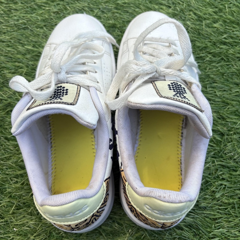 Adidas Farm Rio Advantage Court Shoes Womens Size 6 White Animal Print GZ4044 - Picture 9 of 12